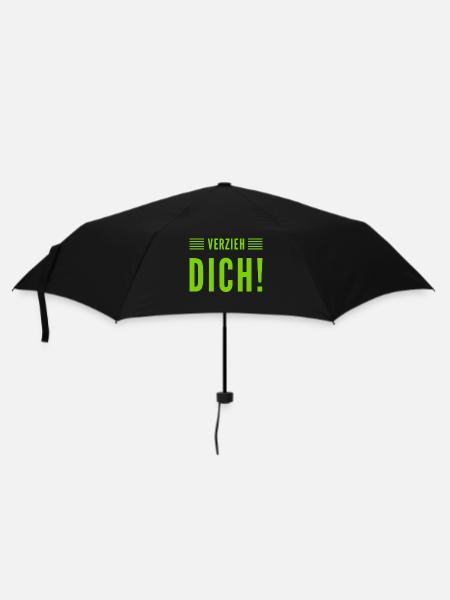 geh weg - Regenschirm (klein) - Schwarz
