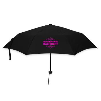 sie haben 1 neue Nachricht - Regenschirm (klein) - Schwarz - Vorne
