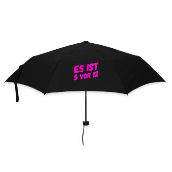nicht mehr viel Zeit - Regenschirm (klein) - Schwarz - Vorne