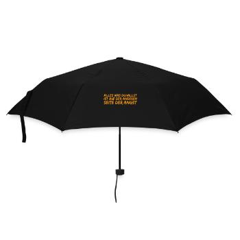 alles was du willst - Regenschirm (klein) - Schwarz - Vorne