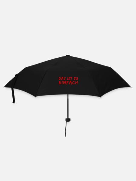 wie einfach - Regenschirm (klein) - Schwarz