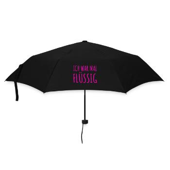 ich war mal flüssig - Regenschirm (klein) - Schwarz - Vorne