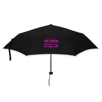 was soll ich dazu sagen - Regenschirm (klein) - Schwarz - Vorne