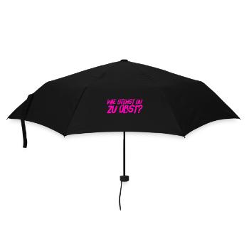 Wie ist deine Meinung zu Obst? - Regenschirm (klein) - Schwarz - Vorne