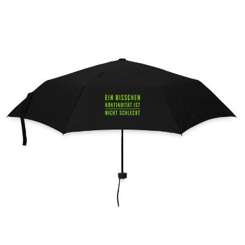 Kontinuität ist wunderbar - Regenschirm (klein) - Schwarz - Vorne