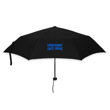 das ist eine gute Frage - Regenschirm (klein) - Schwarz - Vorne