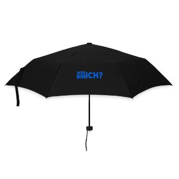wer bin ich? - Regenschirm (klein) - Schwarz - Vorne