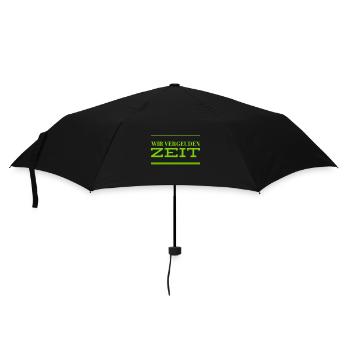 wir verschwenden Zeit - Regenschirm (klein) - Schwarz - Vorne