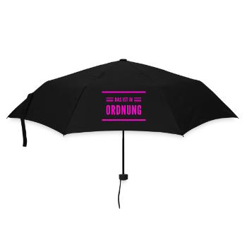 das ist in Ordnung - Regenschirm (klein) - Schwarz - Vorne