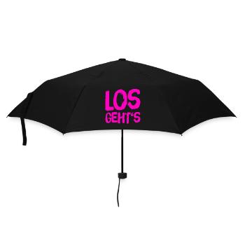 auf geht es - Regenschirm (klein) - Schwarz - Vorne