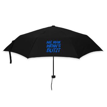 wenn der Blitz einschlägt - Regenschirm (klein) - Schwarz - Vorne