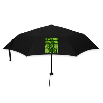 ich trinke kaum - Regenschirm (klein) - Schwarz - Vorne