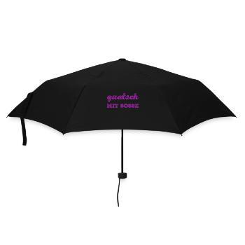 Quatsch mit Soße - Regenschirm (klein) - Schwarz - Vorne