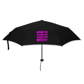 schnellsch heißen - Regenschirm (klein) - Schwarz - Vorne