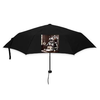 Coffee Bean Robot - Umbrella (small) - black - Front