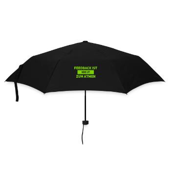 Feedback ist toll - Regenschirm (klein) - Schwarz - Vorne