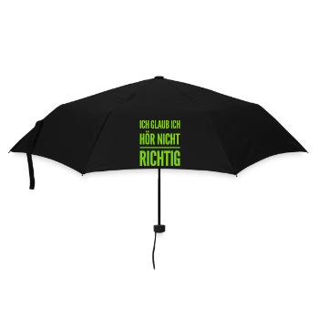Hä? - Regenschirm (klein) - Schwarz - Vorne
