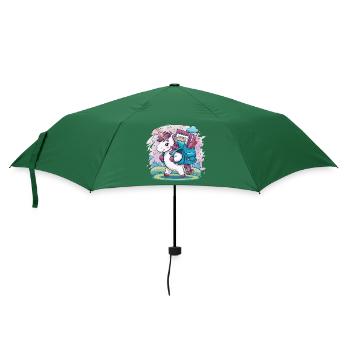 Unicorn Back to School - Umbrella (small) - bottlegreen - Front
