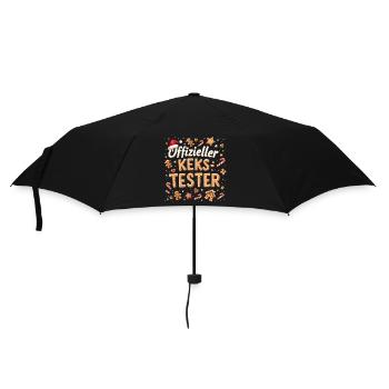 Offizieller Kekstester Weihnachten Lebkuchen - Regenschirm (klein) - Schwarz - Vorne