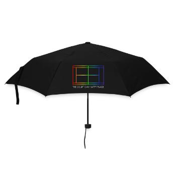 Tennis Balle de match Court de tennis Court de tennis - Parapluie standard - noir - Devant