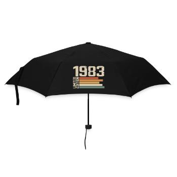 1983 Vintage - Retro 1983 Geburtstagsgeschenk 1983 - Regenschirm (klein) - Schwarz - Vorne