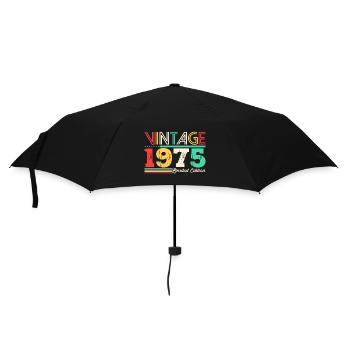 Millésime 1975 47ème anniversaire femmes/hommes 47 ans - Parapluie standard - noir - Devant