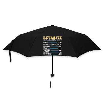 Retraite mon programme humour retraité cadeau - Parapluie standard - noir - Devant