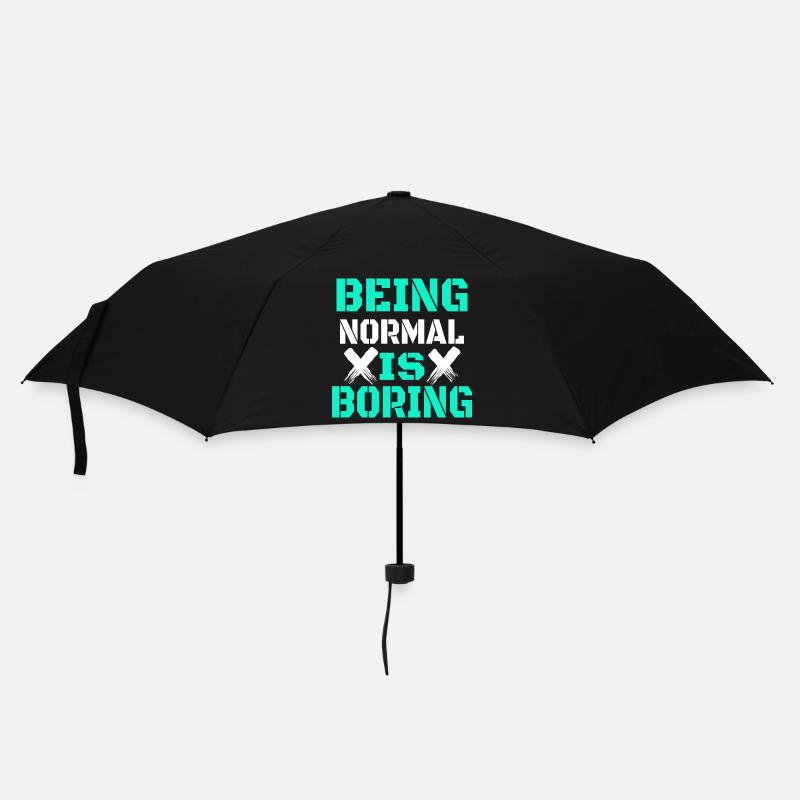 Being normal is boring - Umbrella (small) - black