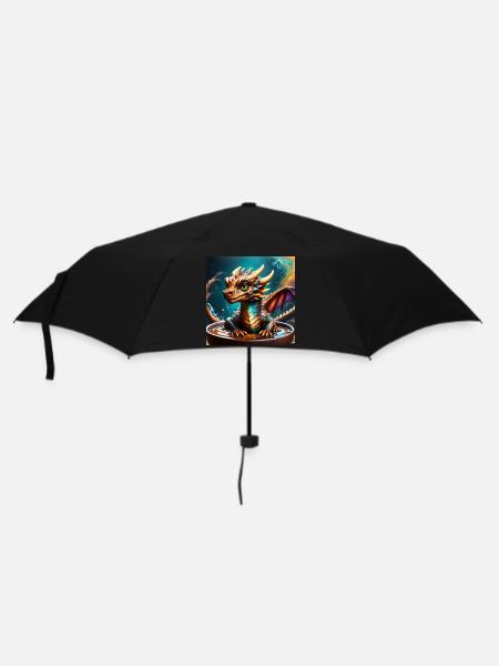 Baby Coffee Dragon - Umbrella (small) - black