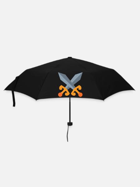 Schwert Kampf - Regenschirm (klein) - Schwarz