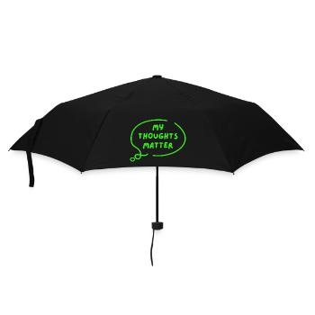 my thoughts matter - Regenschirm (klein) - Schwarz - Vorne