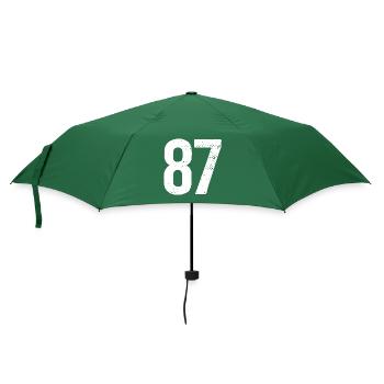 87 Numbers White - Umbrella (small) - bottlegreen - Front