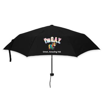 I'm G.A.Y. - Regenschirm (klein) - Schwarz - Vorne