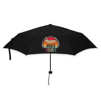 Awesome since Juli 1981 41. Geburtstag Herren Fun - Regenschirm (klein) - Schwarz - Vorne