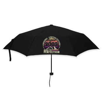 Original August 2003 19th Birthday Fun Gift - Umbrella (small) - black - Front
