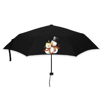 Sweet Snowmen I Christmas Winter Gift - Umbrella (small) - black - Front