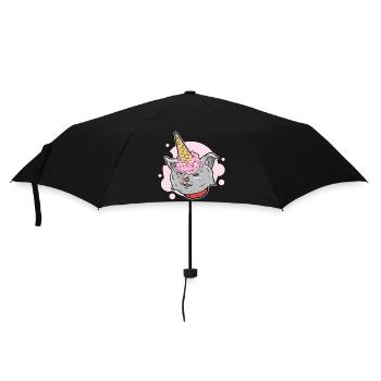 Idée de cadeau pour chat amoureux - Parapluie standard - noir - Devant