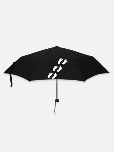 Fuß Füße Fußpflege Podologie Geschenk Geschenkidee - Regenschirm (klein) - Schwarz