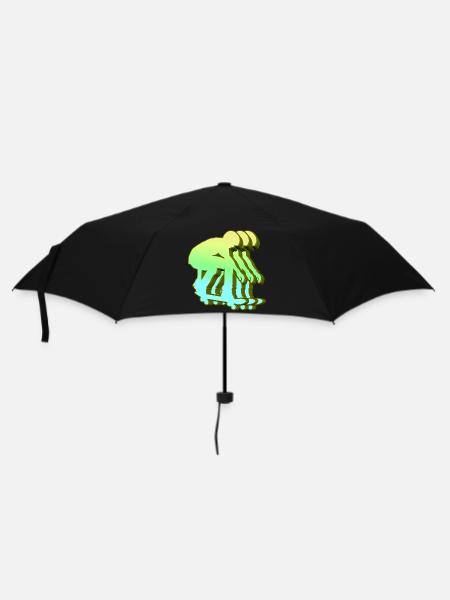 Skateboarder 3D - Regenschirm (klein) - Schwarz
