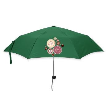 Composition of noble chocolates in delicate colors - Umbrella (small) - bottlegreen - Front