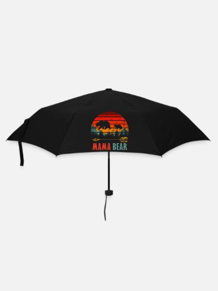 Mama Bär - Regenschirm (klein) - Schwarz