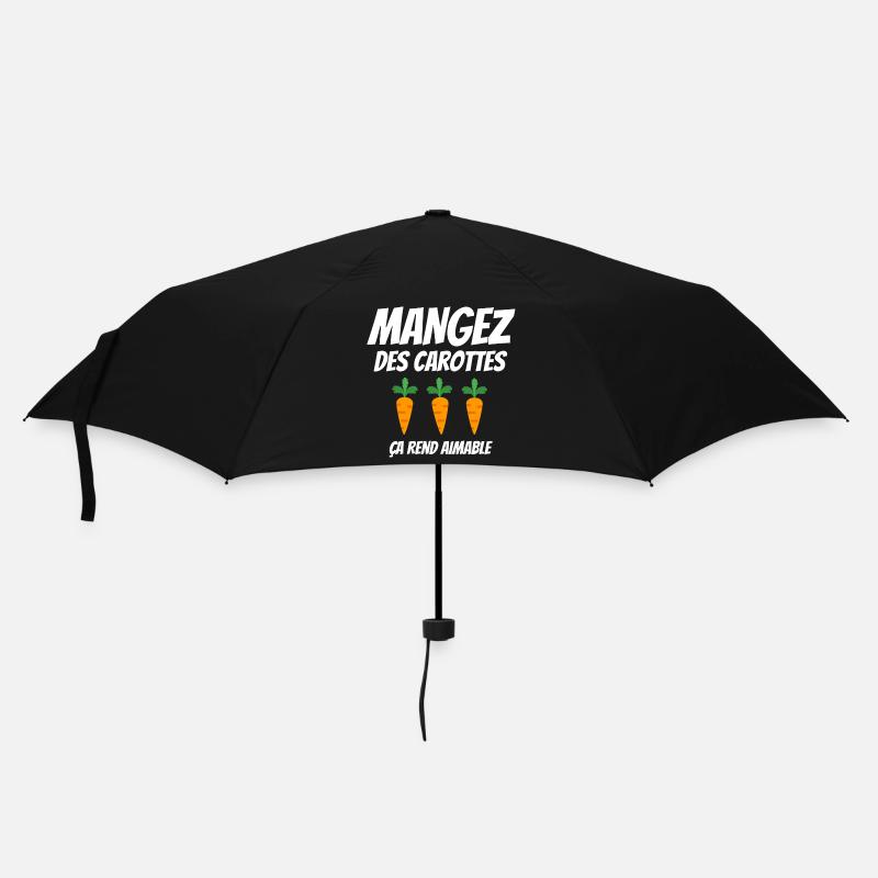 mangez des carottes, aimable - Parapluie standard - noir