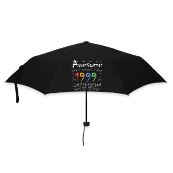 1999 - Jahrgang 1999 - Fantastisch seit 1999 - Regenschirm (klein) - Schwarz - Vorne