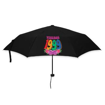 Vintage 1999 25th Birthday For Women 25 Years Old - Umbrella (small) - black - Front