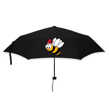 Honigbiene Comic Weihnachten - Regenschirm (klein) - Schwarz - Vorne