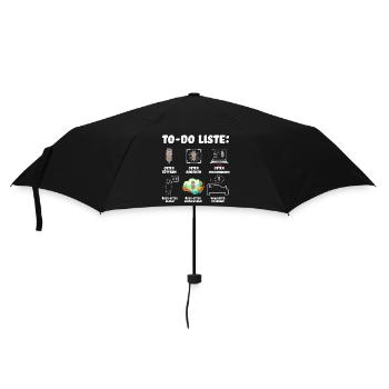 To-Do Liste Otter - Funny Shirts - Lustiger Spruch - Regenschirm (klein) - Schwarz - Vorne