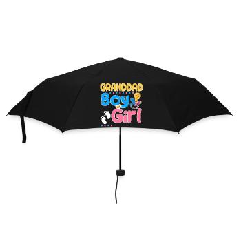 Pink or Blue Granddad Loves You Best Grandpa Ever - Umbrella (small) - black - Front