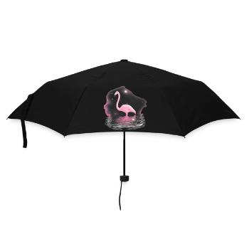 Flamingo Galaxy Space Idée cadeau Rose Trendy - Parapluie standard - noir - Devant