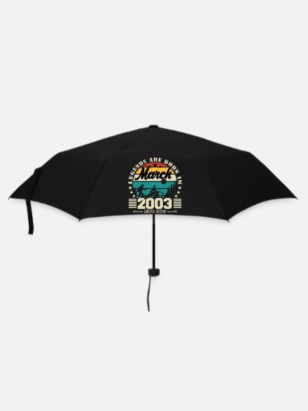 Mars 2003. Cadeau d'anniversaire mars 2003. - Parapluie standard - noir
