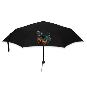 Tropischer Schmetterling - Regenschirm (klein) - Schwarz - Vorne